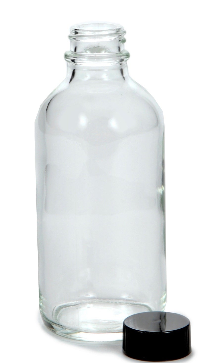 Vivaplex, 12, Clear, 4 oz Glass Bottles, with Lids - Image 5